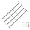 vidaXL Varnostna rešetka za okna z 4 prečkami 3 pcs 630-1140 mm