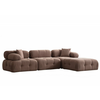 ATELIER DEL SOFA Doblo 3 Seater with Pouffe ( L1 O1 1R Pouffe) Cappuccino