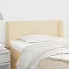 Vidaxl vidaXL Vzglavje postelje s krilci, kremne barve, 103x16x78/88 cm, blago