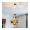 Brilagi - Tiffany vitražni luster na lancu JUNGLE 3xE27/60W/230V prečnik 50 cm