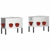 Hranilica za piliće 2 pcs Srebrno 41,5 x 20,5 x 33 cm