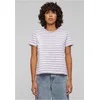 Womens basic striped t-shirt white/purple