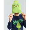 Sinsay - Beanie šešir sa vezom Grinch - žuto zeleno