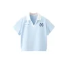 MANGO KIDS Majica ARGEN svetlo modra / temno modra / temno rumena / bela