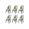 HANAH HOME Set 6 stolica Ritim Cream Black