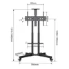 Xstand 32/75 gp Podni pokretni nosac za TV/VESA 600x400/maxTILT od+15-15/do 45kg/gornja polica 208422