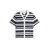 TOMMY HILFIGER Pletena jopa BRETON ecru / mornarska