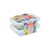KOMPLET PRAVOKOTNIH KOZARCEV PYREX 2X0,8L, STEKLO
