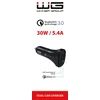 Winner Group - Auto punjač 2xUSB-A Power Delivery 30W crna