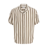 JACK & JONES Srajca JJEJEFF kremna/rjava/črna
