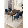 Hanah Home Set Trpezarijski sto i 4 stolice Arp, Tamnoplavi