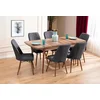 HANAH HOME Set Trpezarijski sto i 6 stolica Lidyana Anthracite