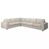 VIMLE Ugaona sofa, 5-sed, sa širokim rukohvatima/Gunnared bež