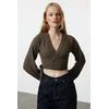 Trendyol Milla ženska bluza TWOAW25BZ00020, braon-braon