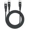 Celly USB-C - 2x USB-C kabel 100W PD 1,3m črn