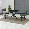 HANAH HOME Set Trpezarijski sto i 2 stolice Dubai Green Black