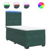 Vidaxl Box spring postelja z vzmetnico temno zelena 100x200 cm žamet