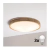 Brilagi - LED plafonsko svetlo CARVALHO MODERN SLIM 3xE27/60W/230V, prečnik 47,5 cm, hrast