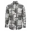 Radwa Srajca Mens Viscose multicolor pattern shirt naravno bela