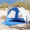 Vidaxl vidaXL Šotor za na plažo za 2 osebi, moder, vodoodporen
