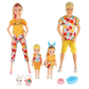 Lutka s fantkom 30cm z otroki 2kos - družina z dodatki