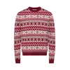 Only & Sons Pulover ONSX-MAS 2 kremna/rubin rdeča/brusnica