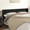 Vidaxl vidaXL Vzglavnik s krilci, črn 163x16x78/88 cm, žamet