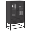 Visoka komoda crna 68x39x111,5 cm od čelika