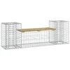 Vidaxl Vrtna gabionska klop 183x41x60,5 cm impregnirana borovina