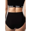 POMIRISHI BAMBOO UNDERWEAR Ženske duboke slip gaćice, Crne