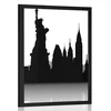 Plakat mednarodni simboli metropol - 20x30 silver