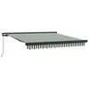 Povlačivi tende Zelena i bijela 350 x 250 cm Platno i Aluminij
