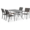 LARVIK D150 sto + 4 MADERNE stolice siva