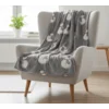Ljubki dom Svetleča božična odeja iz mikropliša SNOW BUDDY, siva Velikost: 150 x 200 cm