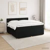 vidaXL Postelja boxspring z vzmetnico Črna 200 x 200 cm Blago