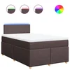 Vidaxl Box spring postelja z vzmetnico temno rjava 120x190 cm blago