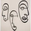 Wallity APT611MS Zidna dekoracija Abstract Line, 3 komada, Crna