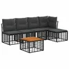 Set vanjskih sofa 6 pcs Crna i tamno siva Poliester