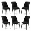 HANAH HOME Set 6 stolica Flex Black