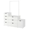 NORDLI Komoda s 8 fioka, bela, 160x192 cm