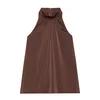 Anna Field Top temno rjava