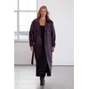 Trendyol Limited Edition Burgundy Belted Oversize Faux Leather Trench Coat