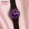Swatch Ženski sat SO28C700, Ljubičasto kućište, Crni