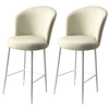 Hanah Home Set barskih stolica Alte, 2 komada, Krem-beli