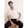 Trendyol Muška majica Tmnss26Po00018, Krem