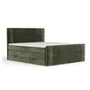 Temno zelena boxspring postelja s prostorom za shranjevanje 160x200 cm Bergamo – Maison de Reve