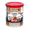 MAX Deluxe Pes pusto mišično meso v kockah z jetri, v konzervi 800 g