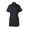 LEVIS  Dolga srajca Short Sleeve Logan Western Dress črn denim