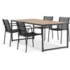 DAGSVAD D190 sto natur + 4 NABE stolice crna