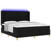 vidaXL vidaXL Box Spring Postelja z Mattresom in LED Črna 180x200 cm Tkanina, (22049322)